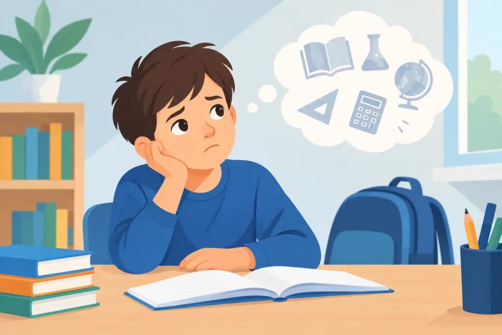 Por que crianças esquecem matéria na escola?